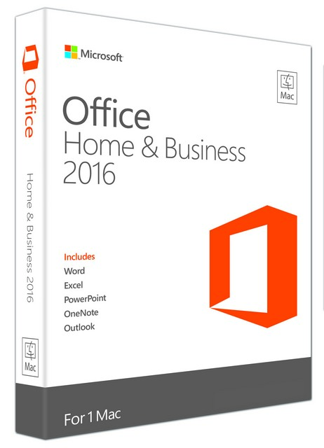Microsoft Office Mac Home Business 1PK 2016 All Languages
