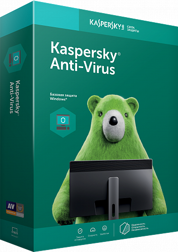 Право на использование (электронный ключ) Kaspersky Anti-Virus. 2-Desktop 1 year Renewal 