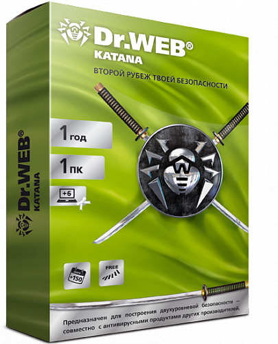 Право на использование (электронный ключ) Dr.Web Katana - продление 24 мес, 4 ПК 